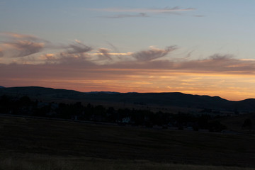sunset in the mountains