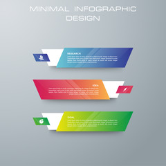 Infographic template with 3 options; workflow; process chart; Timeline infographics design vector can be used for workflow layout; diagram; annual report; web design; steps or processes. - Vector..