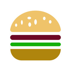 Hamburger icon logo vector design in simple template