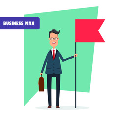 Businessmans character  vector illustration in flat design