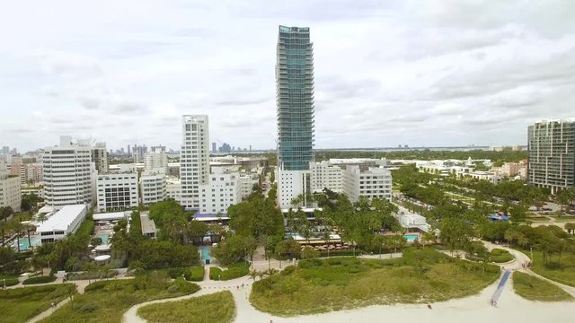 Aerial Shot of Setai Hotel in South Beach