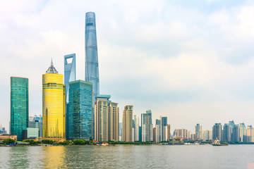 Obraz premium Urban architecture scenery and city skyline in Shanghai