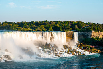 Niagara Falls on Canada side before sunset with clear sky , Niagara , Canada