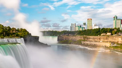 Foto op Plexiglas Niagara Falls aan de Amerikaanse kant in de ochtend met heldere lucht, Buffalo, Verenigde Staten van Amerika © fukez84