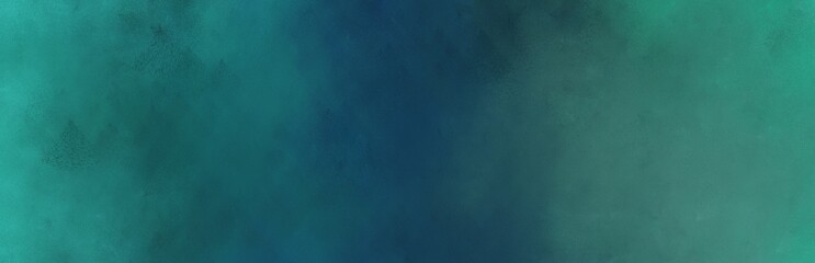 colorful grungy painting background graphic with dark slate gray, blue chill and teal blue colors and space for text or image. can be used as header or banner