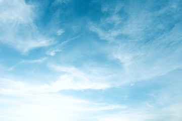 Beautiful Blue Sky Background With White Clouds