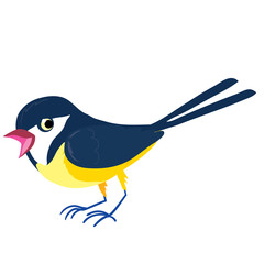 Little playful merry bird