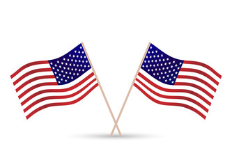 American Flags. Flags of USA.