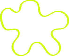 Yellow ink blot, vector abstract illustration. Puzzle for web saver template.