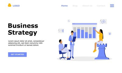 Business Strategy Vector Illustration Concept , Suitable for web landing page, ui,  mobile app, editorial design, flyer, banner, and other related occasion