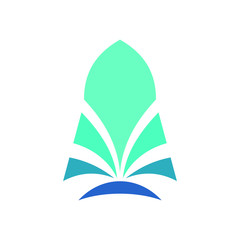 abstract green and blue logo