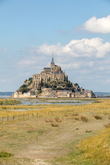 Le Mont-Saint-Michel, island with the famous abbey, Normandy, France