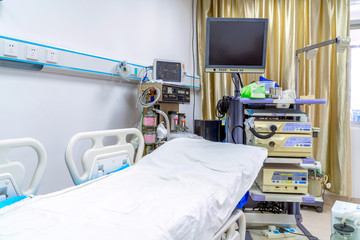Hemodialysis machine in an hospital ward.