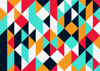 Pattern with random colored Diamonds Generative Art background illustration