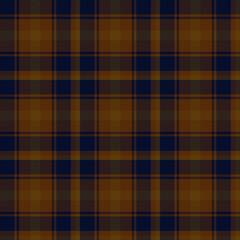 Yellow and blue tartan plaid. Stylish madras textile pattern.