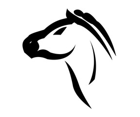 Simple vector horse logo design