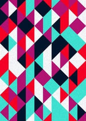 Pattern with random colored Diamonds Generative Art background illustration