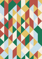 Pattern with random colored Diamonds Generative Art background illustration