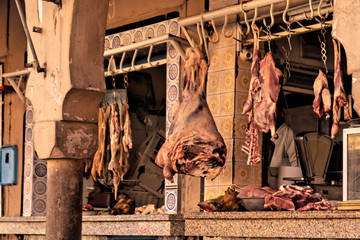 butcher shop in the medina of Tiznit