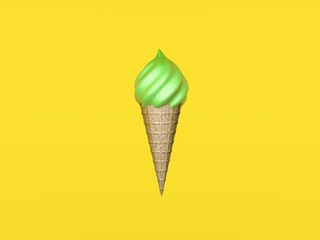 ice cream 3d modeling illustration