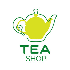 Vector logo of a tea shop and cafe