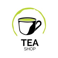 Vector logo of a tea shop and cafe