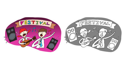 School life.A school festival.A campus festival.