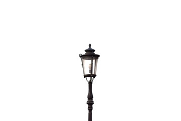 Fototapeta na wymiar Street lamp on white background