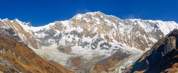 Panorama of the south face of Annapurna I Mount