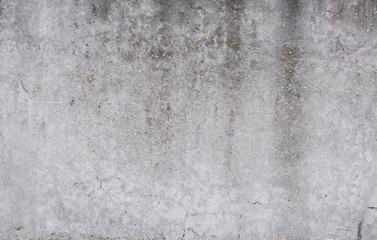 Texture of old concrete wall for background. White concrete wall background with a cracks nad holes.