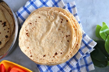 Indian Chapati / Fulka or Gehu Roti. It's a Healthy fiber rich traditional Indian food.
