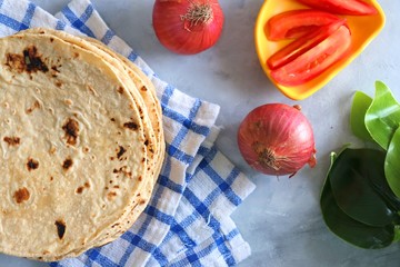Indian Chapati / Fulka or Gehu Roti. It's a Healthy fiber rich traditional Indian food.