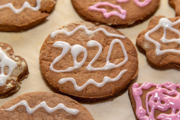 Baking holiday cookies. Christ. Mas and new year