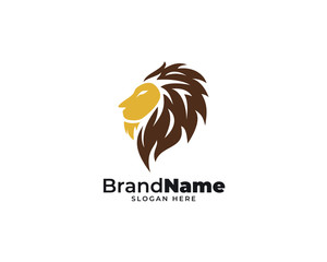 lion head design logo vector