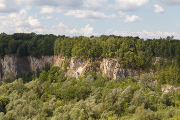 Former quarry Liban in Krakow, Poland. Remains of a limestone quarry & WWII labor camp