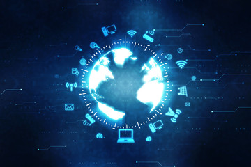 Digital Abstract technology background,2d illustration