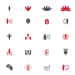 Universal business management and human resources icon set. Universal icons for web and mobile. Vector.	