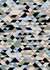 Pattern with random colored Diamonds Generative Art background illustration