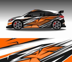 Wrap car decal design vector, custom livery race rally car vehicle sticker and tinting.