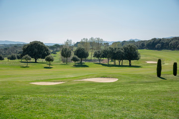 Catalan golf Field in Mountains