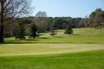 Catalan golf Field in Mountains