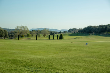 Catalan golf Field in Mountains
