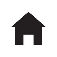 Home icon vector in flat design template