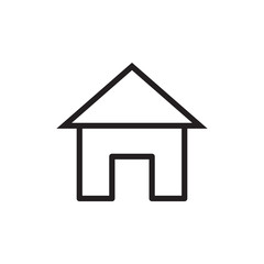 Home icon vector in flat design template