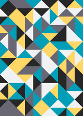 Pattern with random colored Diamonds Generative Art background illustration