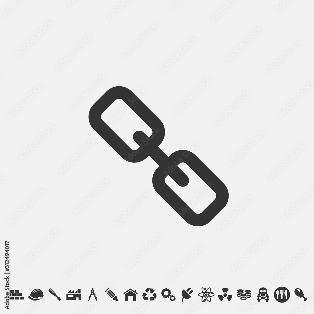Aufkleber chain icon vector for web and graphic design
