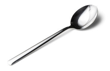 Cutlery dessert spoon isolated on white background
