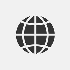globe icon vector for web and graphic design