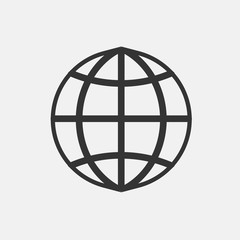 globe icon vector for web and graphic design
