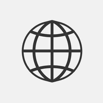 globe icon vector for web and graphic design